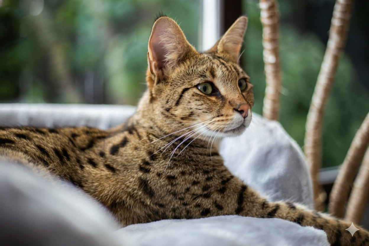 Chat Savannah : tout savoir avant d’adopter ce félin au look sauvage Image
