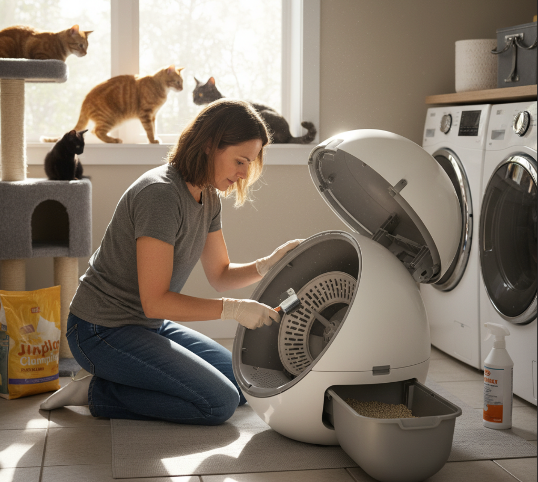 Comment laver le bac d’une litière automatique ? Image