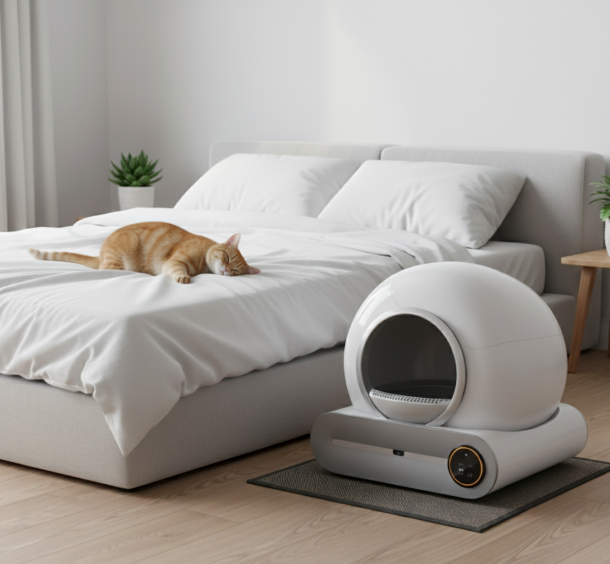 Litière Automatique Connectée Pour Chat